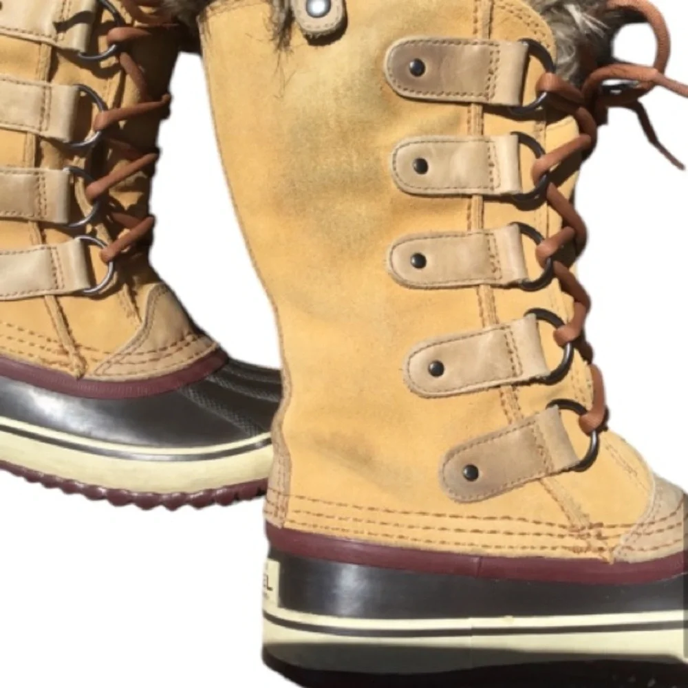 Sorel Joan of Arc Boots Beige Suede Upper Winter Boots Size 6 - Picture 9 of 9